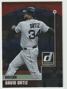 2015 Donruss Preferred Grandstand #35 David Ortiz card, Boston Red Sox HOF