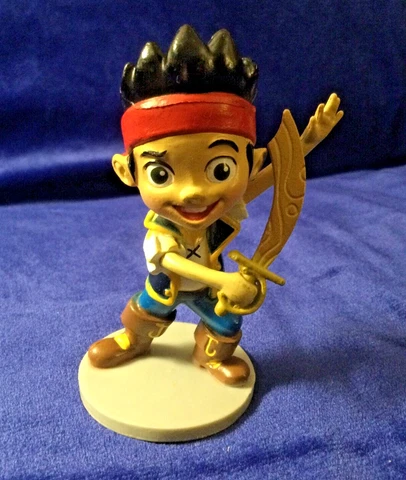 Disney Store Jake And The Neverland Pirates 3” Figure Cake Topper PVC Toy Cover