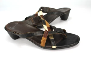 Think Gr.38 Damen Sandalen Pantoletten Slipper Sommer Natur Leder TOP 636 D - Bild 1 von 5