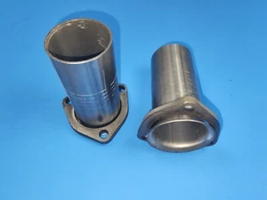 Chevy Big Block V8 2.5" Outlet 3 Bolt Aluminized Exhaust Manifold Down Pipe Stub - Picture 1 of 6