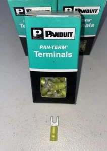 Panduit PAN-TERM Terminal Fork Connector 14-10awg 8 Stud PNF 10-8F Box of 50 PN - Picture 1 of 3