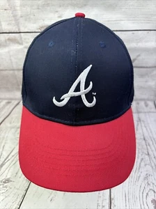 Atlanta Braves Baseball Cap Hat Adjustable Strap Renew Merchandise Blue & Red - Picture 1 of 13
