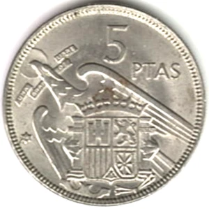 España cinco pesetas 1964 ~ lo calificas. stk 10 - Imagen 1 de 4