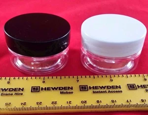 25ml kleines klares Kunststoffglas/Topf/Wannenbehälter, Schraubdeckel Wattierdeckel 10,20,40 - Bild 1 von 4