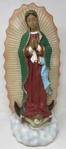  Vintage Rubber Mother Of Jesus Light Up Statue Display Virgin Mary Guadalupe  - Picture 1 of 8