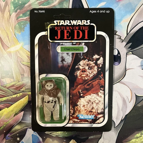 Vintage 1983 65B Back Kenner Star Wars ROTJ Chief Chirpa Action Figure New Cover