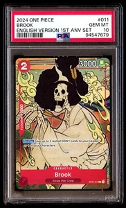 PSA 10 Gem Mint Brook ST01-011 English 1st Anniversary Set 2024 ONE PIECE TCG - Picture 1 of 2