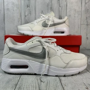 Nike Air Max SC CW4554 100 White Metallic Platinum Womens Size 11 - Picture 1 of 9