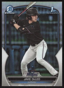 2023 Bowman Draft #BDC-158 Jake DeLeo Chrome Refractor - Picture 1 of 2