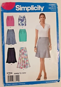 Simplicity Pattern G2451 Misses' Skirts, each in 2 Lengths Sewing Project 2451 H - Picture 1 of 2