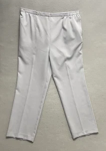 Draper's & Damon's Flat Front Pull On Elastic Waist Straight Leg Gray Pants 18 - Picture 1 of 10