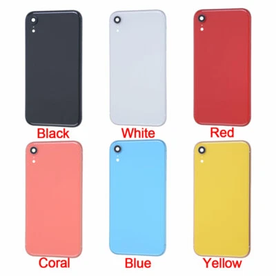 For iPhone XR Back Glass Housing Battery Cover Frame+Small Parts Replacement New - Image 1 of 4