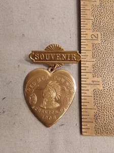 1908 Redmen Pow Wow Scranton Pennsylvania Medal Badge - Picture 1 of 2