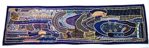 Superb Indien Patchwork Table Runner Elegant Tapestry Gift Article. i17-171 - Picture 1 of 7