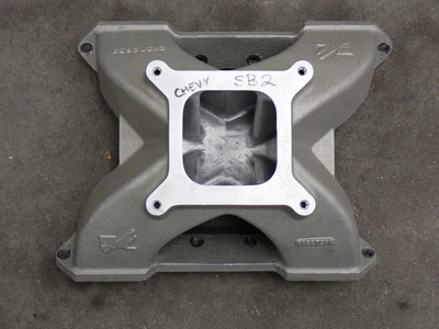 SBC BOWTIE GM #24502653 SPIDER DESIGN ALUMINUM INTAKE MANIFOLD - Image 1 of 4