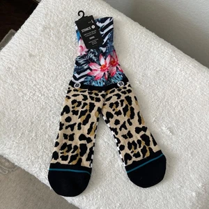 Stance Dwyane Wade Collection Socks Men's L Mixer Crew Casual Floral Leopard - Picture 1 of 5