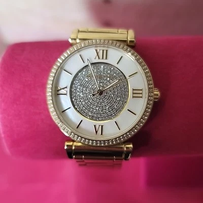 Michael Kors MK-3332 Women's Watch Gold Tone Near Mint Condition Works  - Image 1 of 4