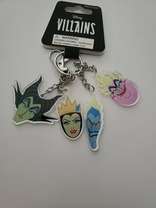 Disney Villans 4 Dijes Hades, Maléfica, Reina Malvada, Úrsula Juego de Llaveros Nuevo - Imagen 1 de 10