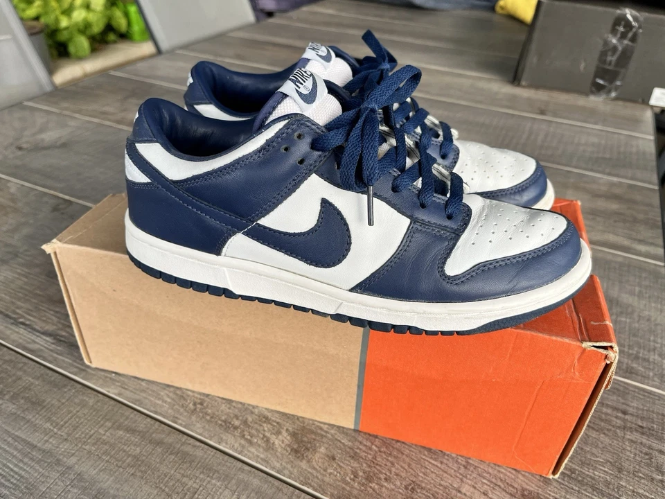 Nike Dunk Pro Low White Midnight Navy  304714-142 Vintage 2002 - Image 1 of 4