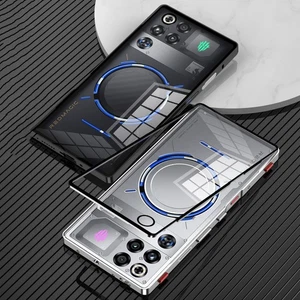 Marco de metal + estuche trasero de vidrio templado para ZTE Nubia RedMagic 10s 11 10 9s 9 8 Pro+ - Imagen 1 de 29