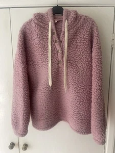 La Marey Pink Teddy Hear Hoodie Soft Size M - Picture 1 of 6