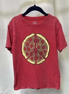 Wes and Willy Jungen Peace Pizza Grafik T-Shirt - Größe 5 - Bild 1 von 5