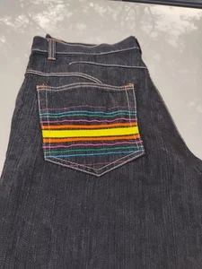 Vintage Mekka Jeans Hose Herren Rainbow Stitched W34 X 32L - Bild 1 von 24