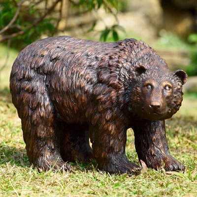 SPI Polyresin Rust Finish Garden Bear Statue - Image 1 of 3