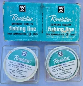 Vintage Revelation Angelschnur Lot 2 - 25 lb Test - 50 Yds - getarnt NOS - Bild 1 von 7