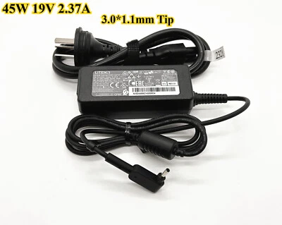 Genuine 45W 19V 2.37A Liteon for Acer Aspire Switch 12 Adapter 3.0 1.1mm Charger - Image 1 of 4