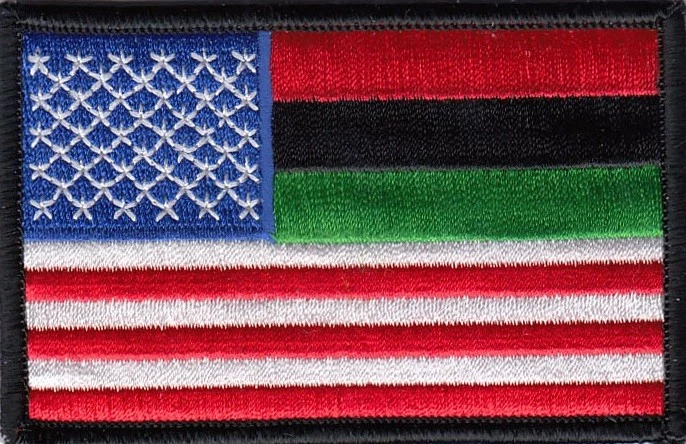 RASTA African American Flag Embroidered Patches 3.5"x2.25" iron-on - Image 1 of 1