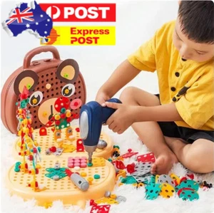 Magic Montessori Play Toolbox Creative Magic Play Toolbox Bear w/ Drill Game Toy - Picture 1 of 15