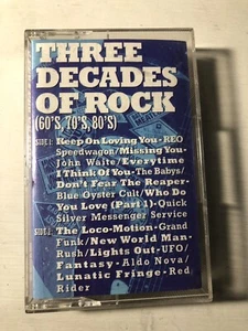 3 Decades Of Rock - Various Artists (1990) Music Cassette - Picture 1 of 3