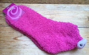 Cosy Bright Pink Cat Face Slipper Socks/New & Tags/Ideal Xmas Gift/4-7 - Picture 1 of 4