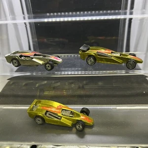 Hot Wheels 1984 Jet Sweep X5 Jetcar Spectraflame Yellow, 1/64, Malaysia Set Of 3 - Picture 1 of 17