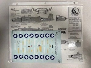 NUOVO Vintage Super Scale 72-692 B-25D Air Apache War Model Airplane 1/72 Decalcomania (AQK3) - Foto 1 di 3