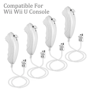 4Pack White Wii Nunchuck Joystick For Nintendo nunchucks For Nintendo Wii Wii U - Picture 1 of 8