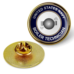 U.S. Navy Boiler Techniker Tie Tac, Hutnadel, Abzeichen, Militär Anstecknadel - Gold - Bild 1 von 3