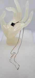 COLLANA ARGENTO ZIRCONI COLLANA PUNTO LUCE COLLANA ZIRCONE NERO - Foto 1 di 6