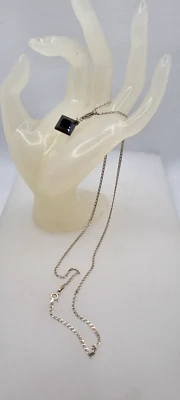 COLLANA ARGENTO ZIRCONI COLLANA PUNTO LUCE COLLANA ZIRCONE NERO - Immagine 1 di 4