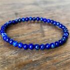 Handmade Lapis Lazuli 4mm Small Round Beads Healing Reiki Women Men Bracelet