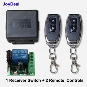 Transmisor de relé RF DC 12V 24V 1CH control remoto inalámbrico 433MHz universal - Imagen 1 de 18