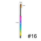 #6-#16 Kolinsky Acrylic Nail Brush Art Magic Rainbow Glitter Handle Liner Pen