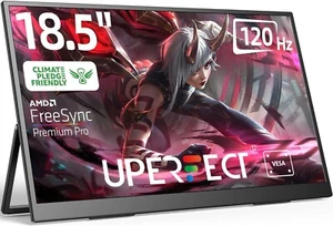 UPERFECT 18.5'' Portable 120hz Gaming Display Monitor VESA 180° Adjustable Stand - Picture 1 of 9