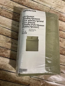 Copripiumone IKEA PUDERVIVA verde oliva con federe 100% lino completo Queen NUOVO - Foto 1 di 3