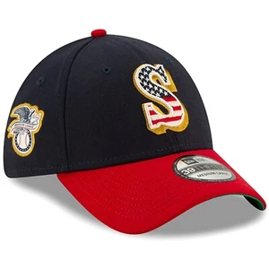 Authentic New Era MLB Stars & Stripes 4th of July Red/Navy 39THIRTY Flex Cap Hat - Picture 1 of 124
