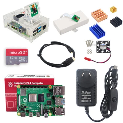 Raspberry Pi 4 2/4/8GB Kit | 5MP Camera, Case with Fan, PSU, HDMI Cable Heatsink - Image 1 of 4