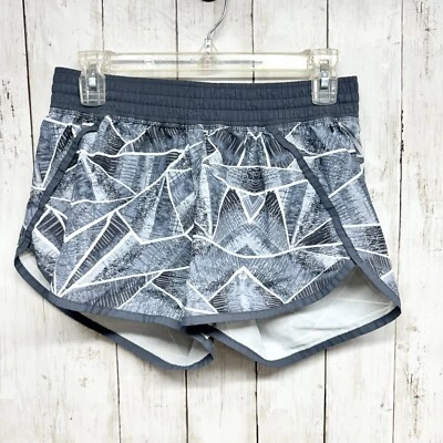 Pantalones Cortos CHAMPION Mujer S Gris Abstracto Tiro Bajo Mini 3" Correr Pantalones Cortos Atléticos Foto 1 de 4
