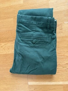 Crewcuts Boys Vivid pine Green Skinny Fit Flex Chino Khaki Pants Size 16 J Crew - Picture 1 of 4
