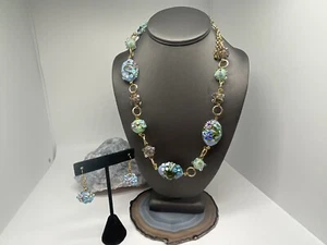 Mirabella Murano 24” Necklace & Earrings Set - Picture 1 of 9